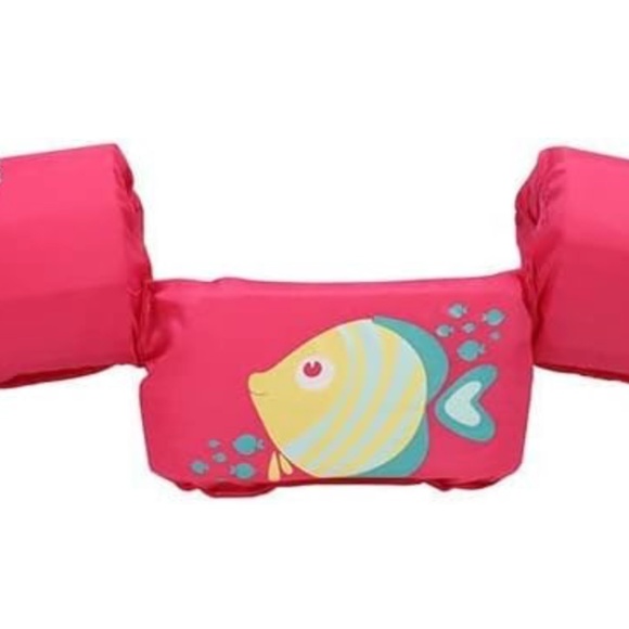 Stearns Kids Puddle Jumper Life Jacket 30-50lbs Life Vest Yellow Fish Bubbles - Picture 1 of 2